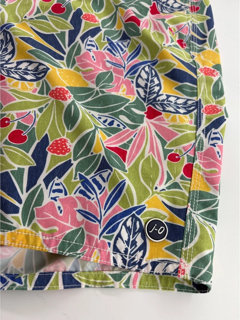 Johnnie-O Swim Trunks Men's L Tropical Fruit Floral Print